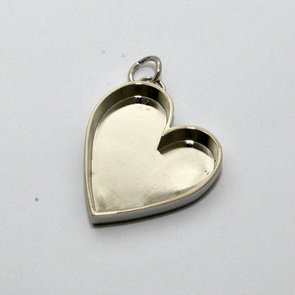 Heart Bezel for Pendant / Silver