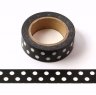 Washi Tape / Black with White Dots