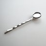 Hair Pin with Bezel Tray / 6 pieces / Platinum