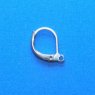Leverback Earwire with Loop 20 pc  / 15 mm / Platina