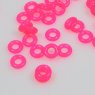 O kroužky 50 ks / 7 mm / Neonově růžové