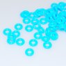 O Rings / 50 pieces / 7 mm / Neon Blue