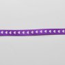 Decorative Ribbon / 10 mm / Violet with Hearts