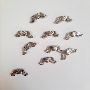 Metal Bead - Wings 20 pc / Antiqued Silver