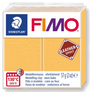 FIMO Effect Leather / Šafránová žlutá (109)