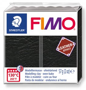 FIMO Effect Leather / Černá (909)