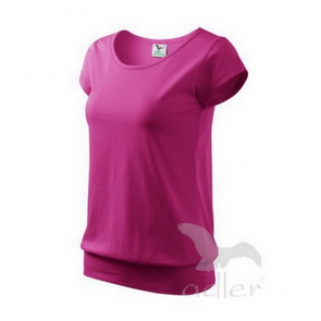 Tričko dámské bavlněné s rantlem / purpurové / vel. XL