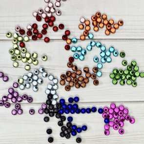 Mix of shiny beads / 240 pcs / 12 colours