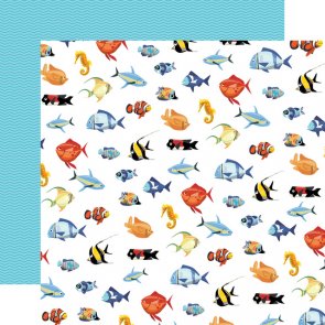 Scrapbookový papír / Carta Bella / Fish Are Friends / Fish March