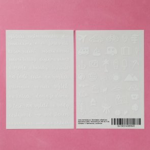 Czech Transparent Stickers by Nemravka / Travelling White
