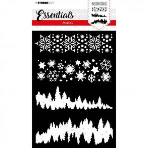 Plastick Stencil / Studio Light / Christmas Horizontal Edges