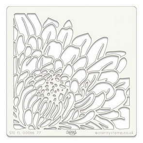 Plastová šablona Claritystamp / Chrysanthemum