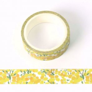 Washi páska / Žluté květinky