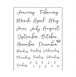 Silicone Stamps by Viva / Calendar Months and Days