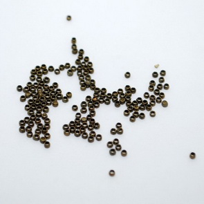 Crimp Bead / 100 pieces / 2 mm / Antiqued Bronze