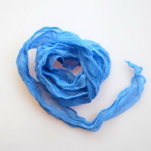 Silk Crinkle Chiffon String / Thick / Light Blue