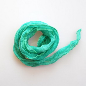 Silk Crinkle Chiffon String / Thick / Light  Green