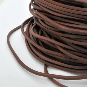 Square Rubber String / 4 mm / Brown