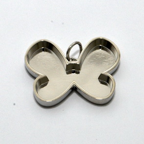 Butterfly Bezel for Pendant / Silver