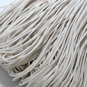 Waxed Cord / 1 mm / White