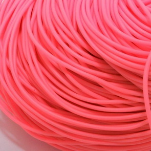 Rubber String - Hollow / Buna Cord / 2 mm / Richly Pink
