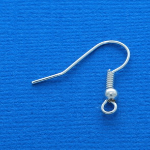 Afro Fishhook / 50 pieces / 18 mm / Silver