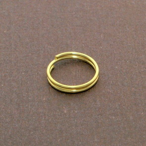 Dvojitý kroužek / 100 ks / 10 mm / zlato