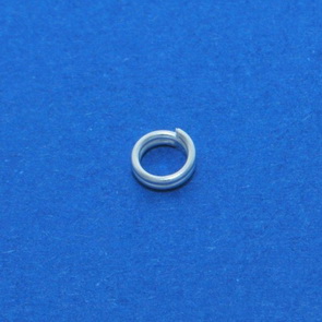Dvojitý kroužek / 100 ks / 5 mm / stříbro