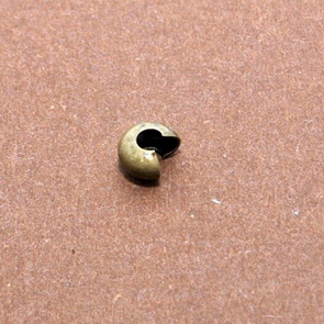 Krytky na zamačkávací rokail 50 ks / 4 mm / antik bronz