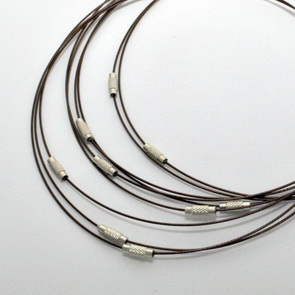 Necklace Wire / 5 pieces / 15 cm / Brown