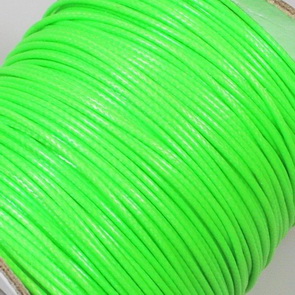 Waxed Cord / 1 mm / Neon Green