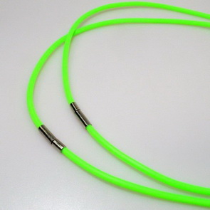 Rubber String with Snap Closure / 2 pieces / Green