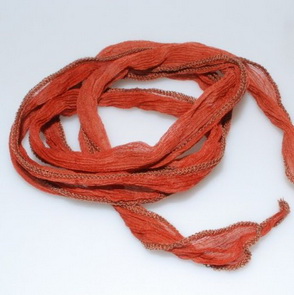 Silk Crinkle Chiffon String / Thick / Rusty
