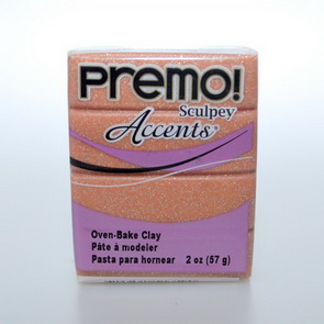 PREMO / Růžovozlatá glitry (5135)