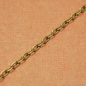 Řetězovina oválek 4 mm / 1 m / antik bronz