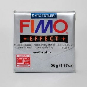 FIMO Effect / Glitter stříbrná (812)