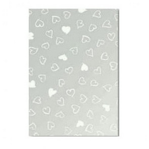 Transparent Paper / A4 / White Hearts