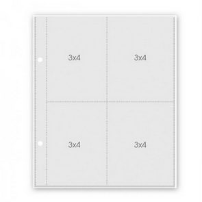 Scrapbooking album refill plastic pockets Simple Stories / Binder / 3 x 4