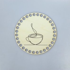 Crochet Basket Lid Base / Ring / 15 cm / Coffee