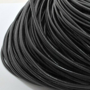 Leather Cord 10 m / 3 mm / Black