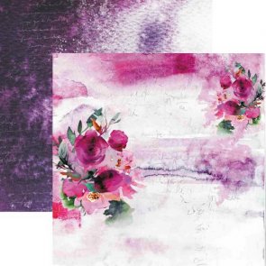 Scrapbookový papír 13 Arts / Aqua Flora / Pink Paper Bouguet