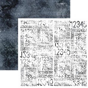 Scrapbookový papír 13 Arts / Aqua Flora / Shades of Black