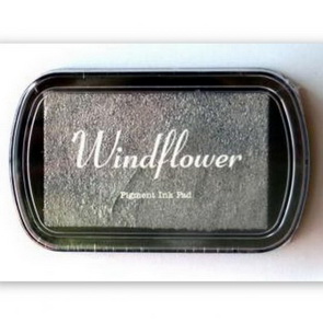 Inkoustový polštářek Windflower / Stříbrný