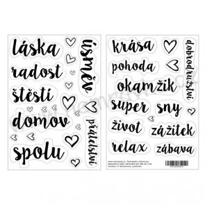 Czech Transparent Stickers / Nemravka / Words