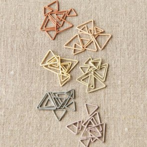 Triangle  stitch markers to knitting needles by Cocoknits