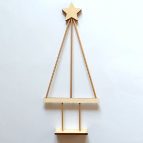 Dřevěná dekorace / Vánoční stromeček - skládačka