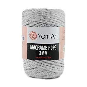 Macrame Rope 3 mm / YarnArt / 756 Šedá světlá