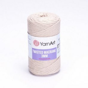 Twisted Macrame 3 mm / YarnArt / 753 Béžová