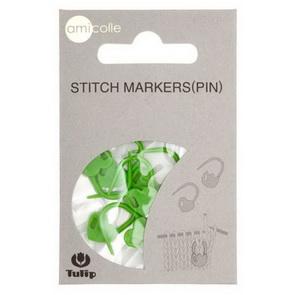 TULIP Stitch Markers / Hearts / Green